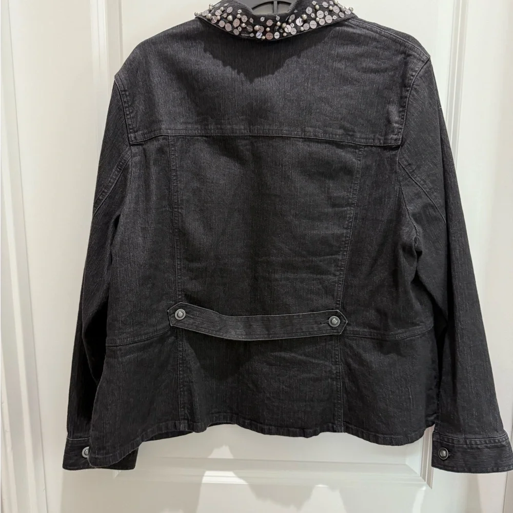 MAKE AN OFFER!  Ruby Rd Black Jean Jacket and Pant Set